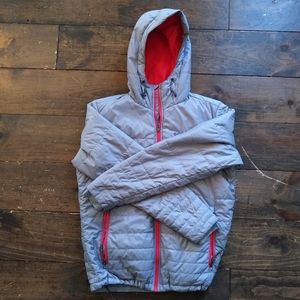 Grey men's Columbia Omni-Heat hooded jacket